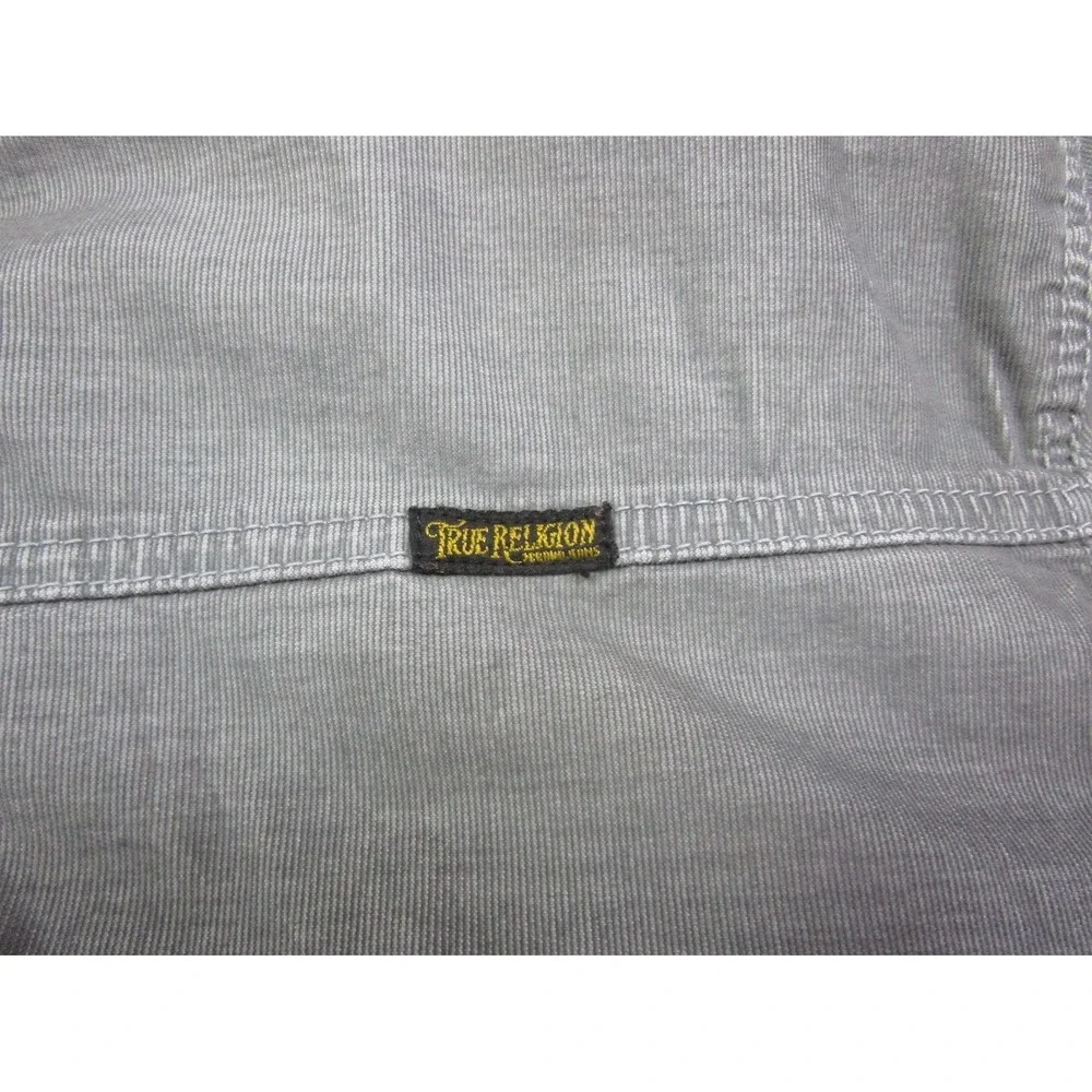 True Religion Woman's‎ Jacket (3XL) Micro Corduroy Gray TR Lightweight Designer